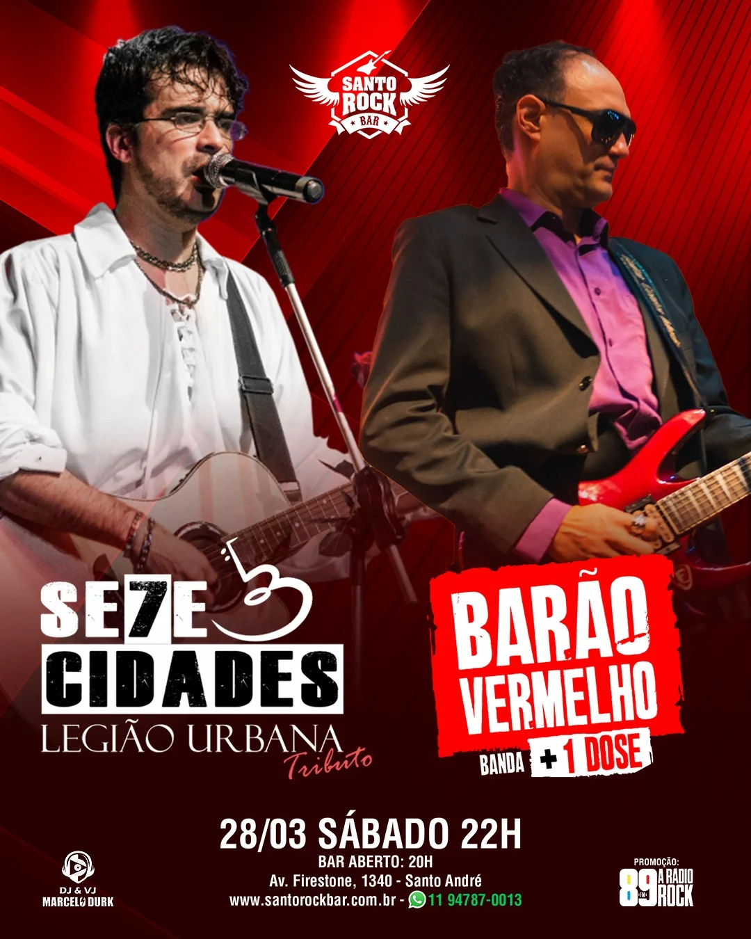 Legião Urbana (Banda Sete Cidades) e Barão Vermelho e Frejat Tributo