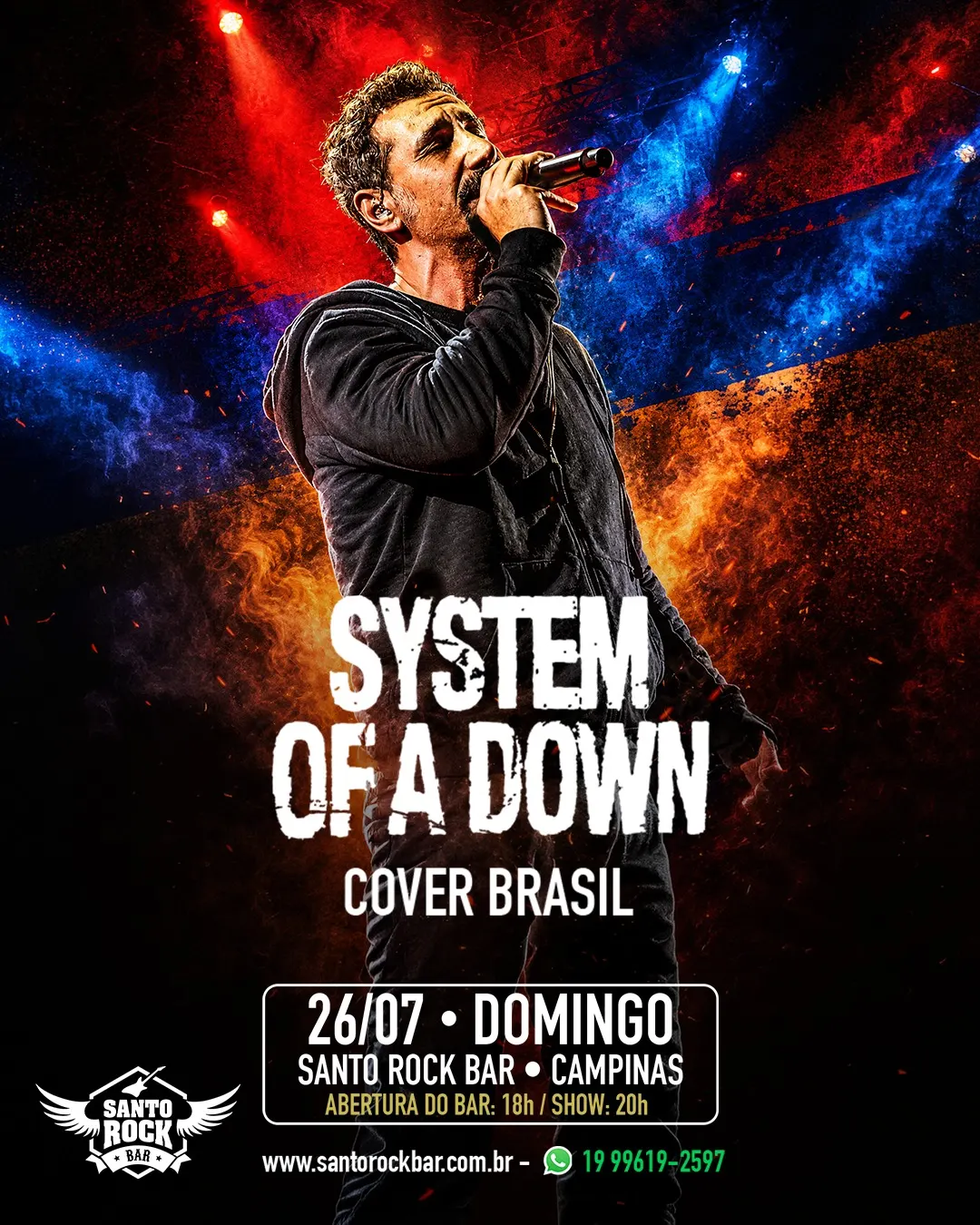 SYSTEM OF A DOWN COVER BRASIL