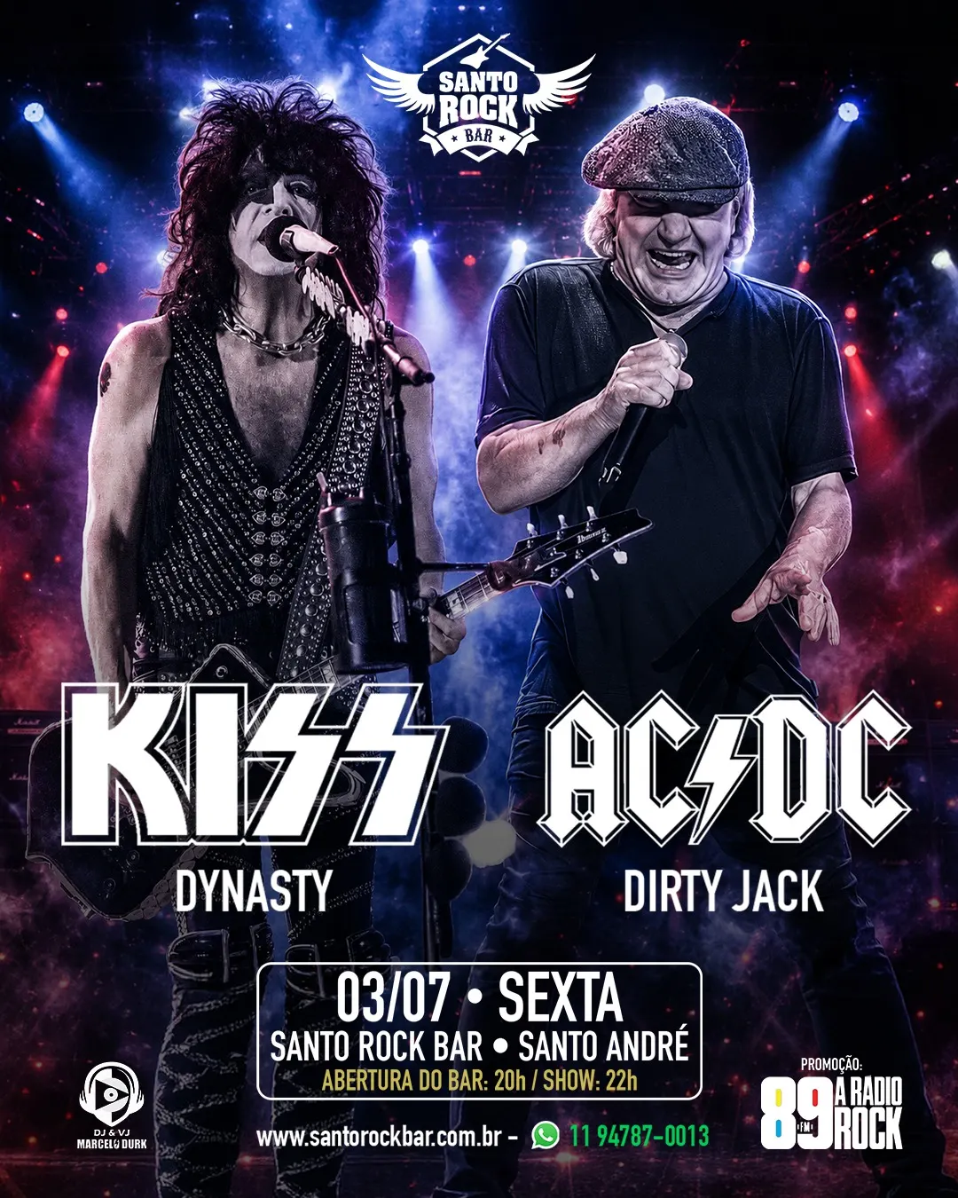 KISS DYNASTY E ACDC DIRTY JACK