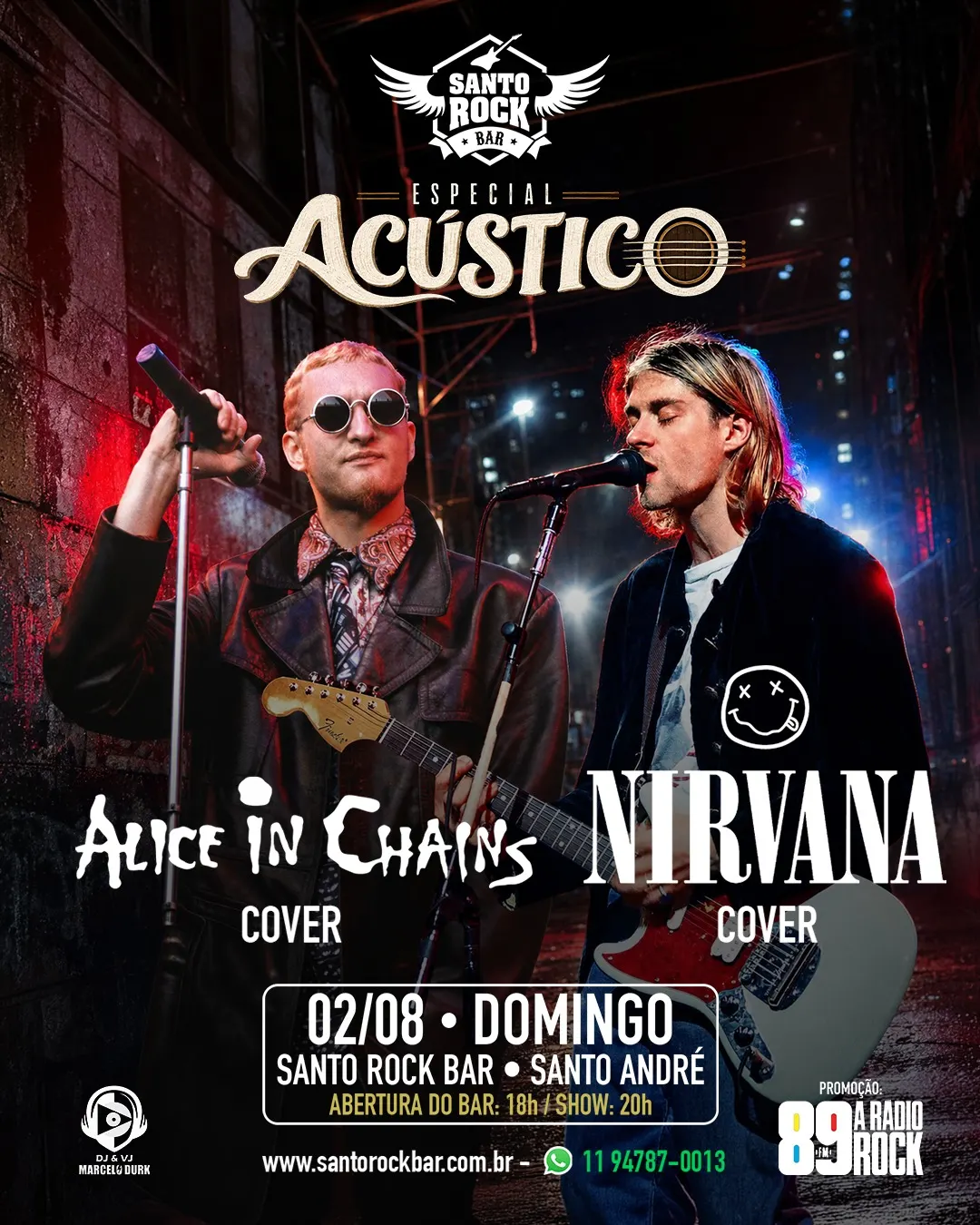 ESPECIAL ALICE CHAINS E NIRVANA ACÚSTICO
