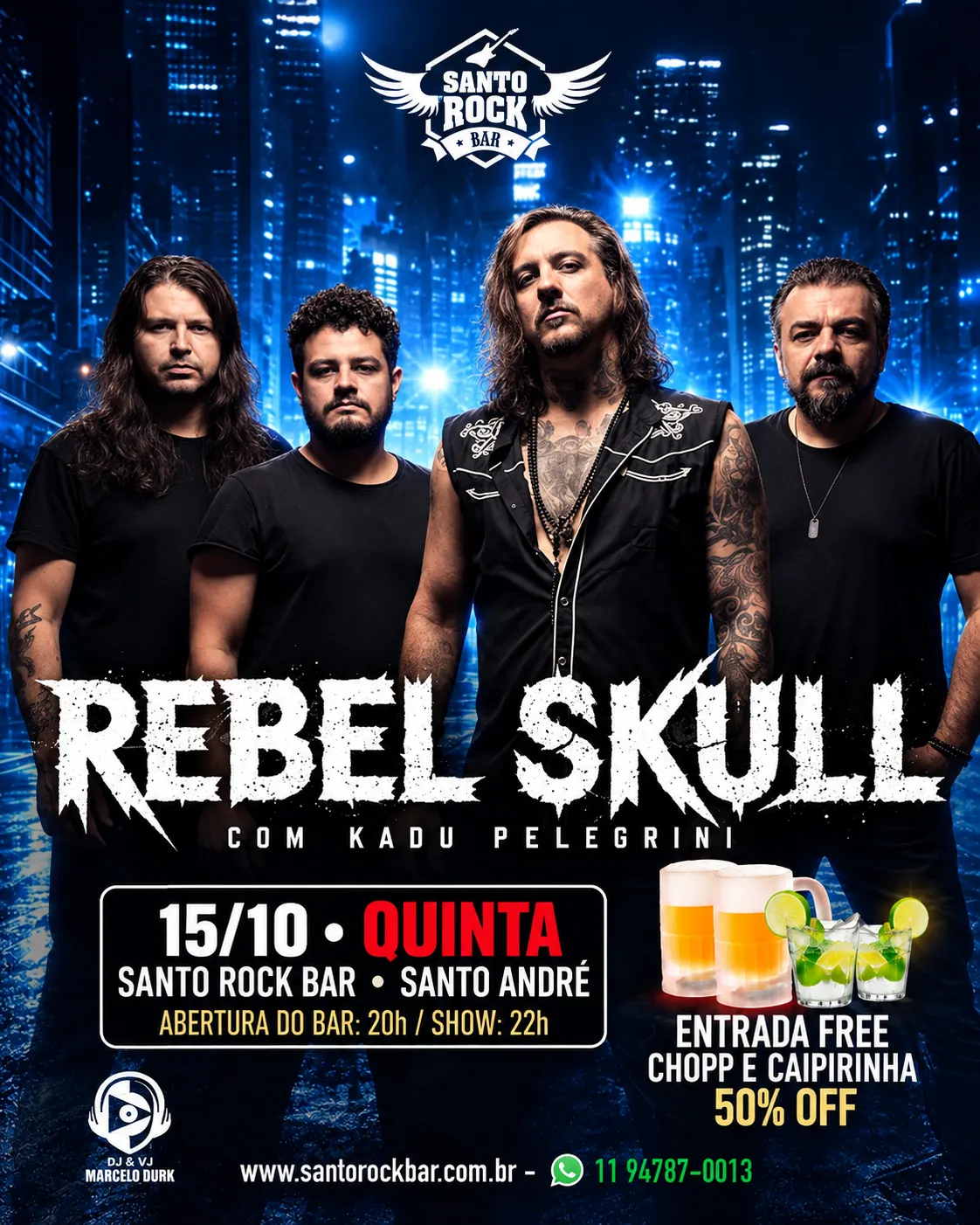 REBEL SKULL com KADU PELEGRINI