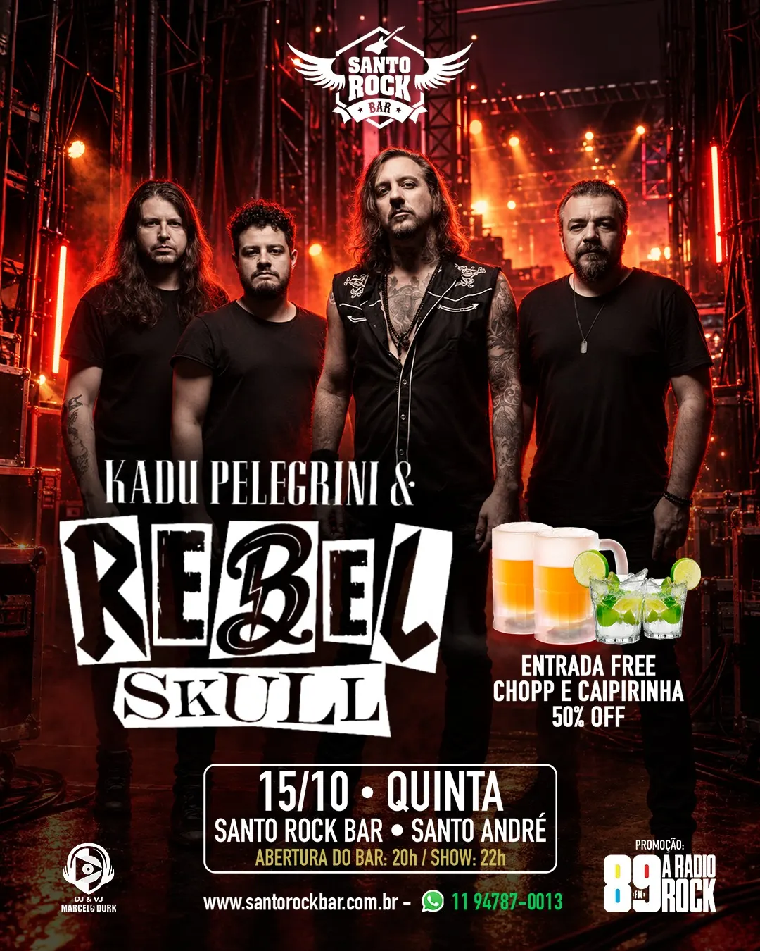 REBEL SKULL com KADU PELEGRINI